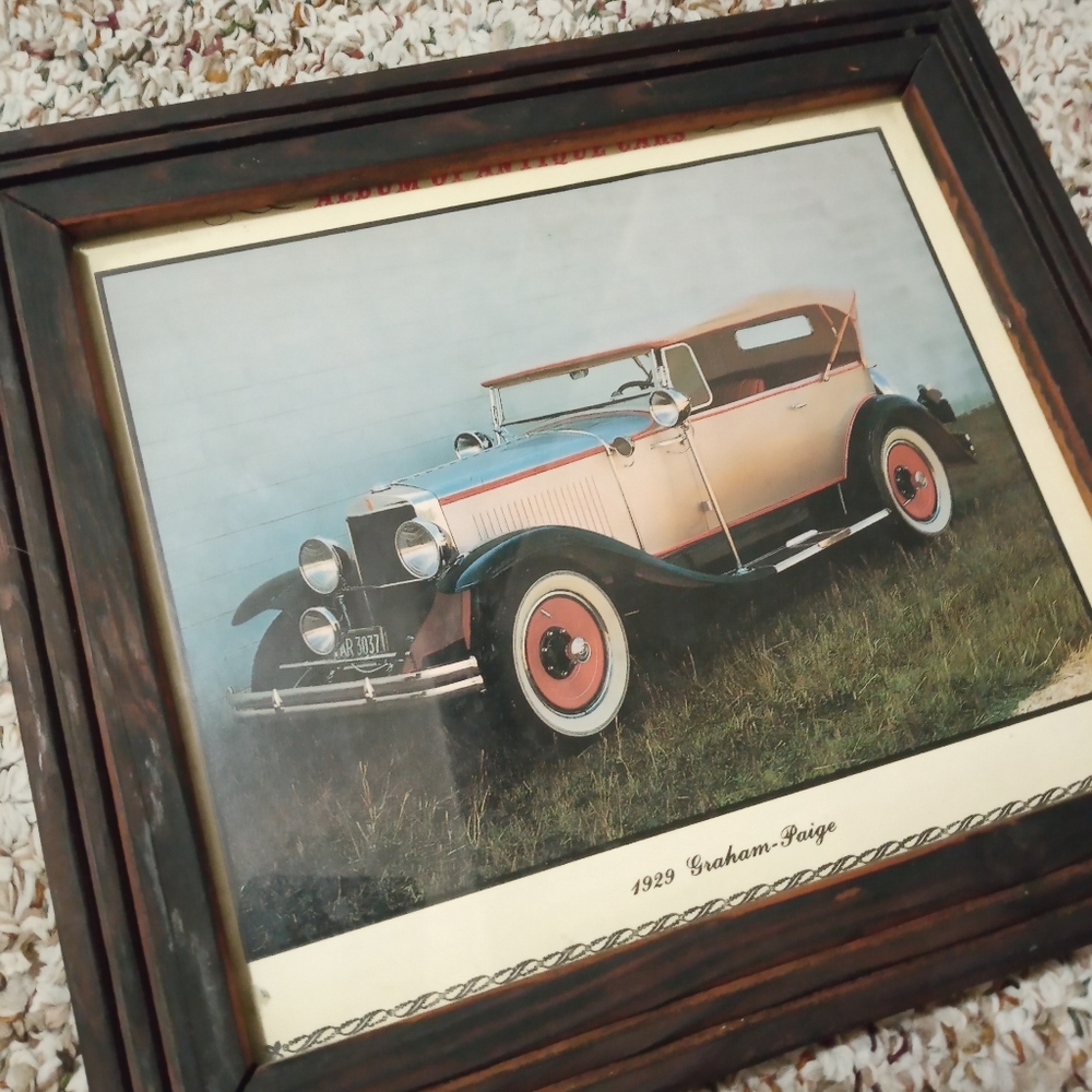 Framed Vintage 1929 Graham-Paige Car